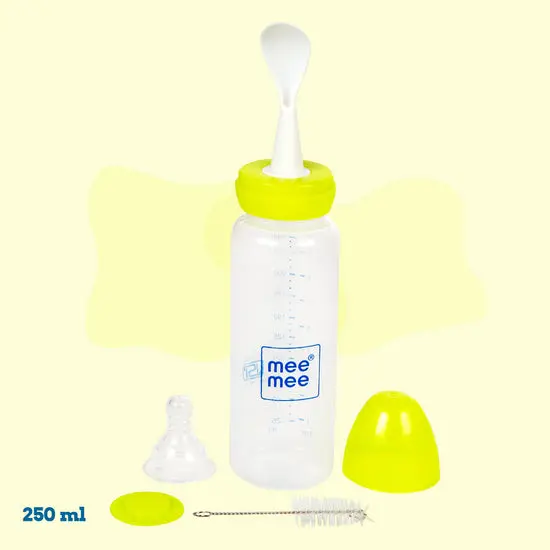 MeeMee2In1BabyFeedingBottleWithDetachableSpoon250ml-Green_550x.webp