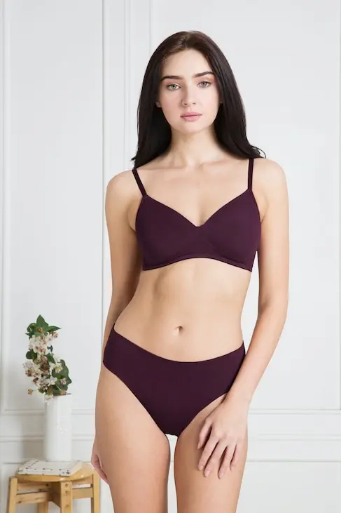 Van Heusen Women Potent Purple Solid Wireless Padded T-Shirt Bra
