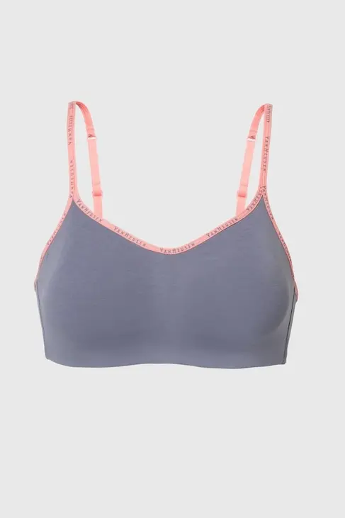 Van Heusen Women Blue Granite Solid Seamless Cups Non Padded Cami Bra