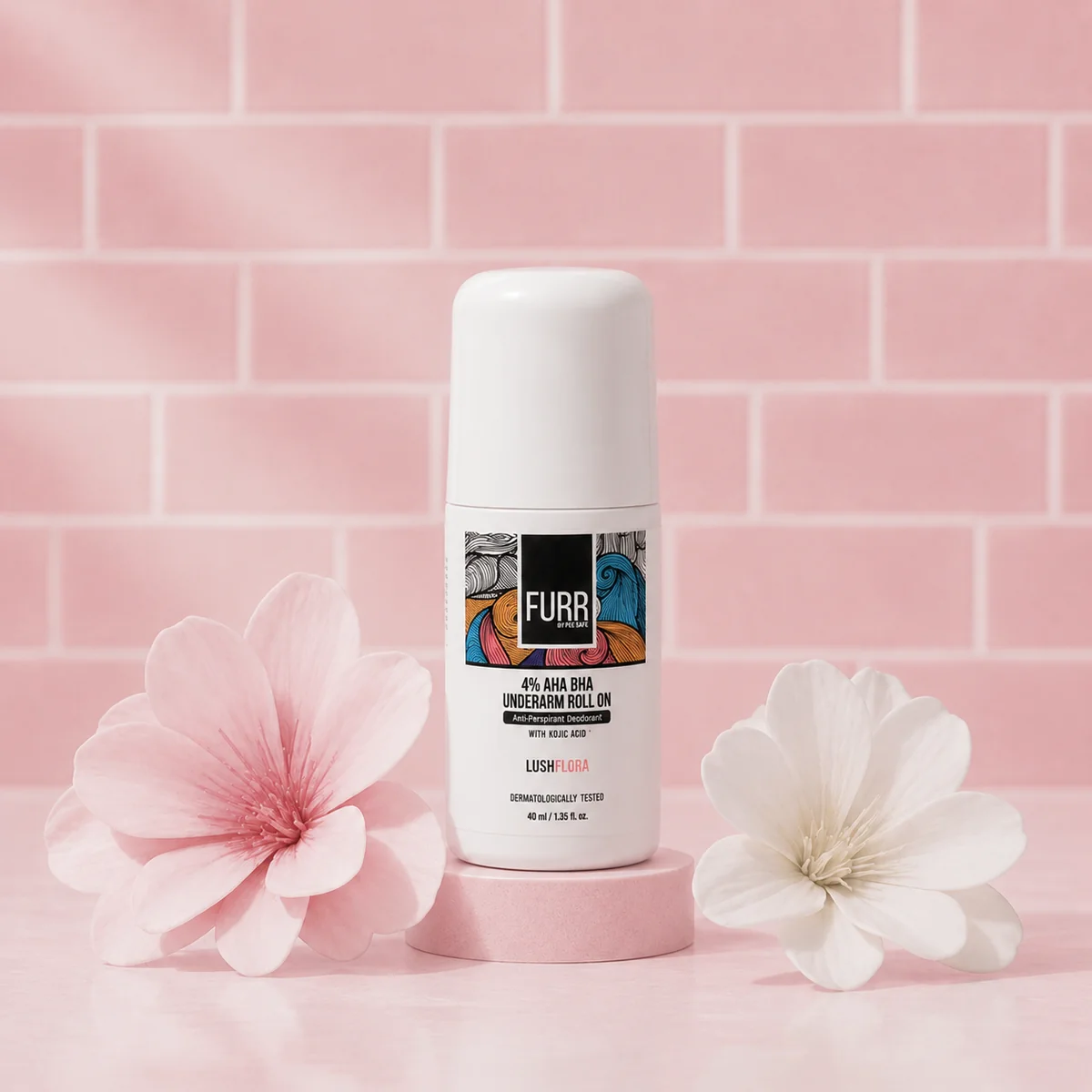 Pee Safe-FURR 4% AHA BHA Underarm Roll On-Flora-40ml