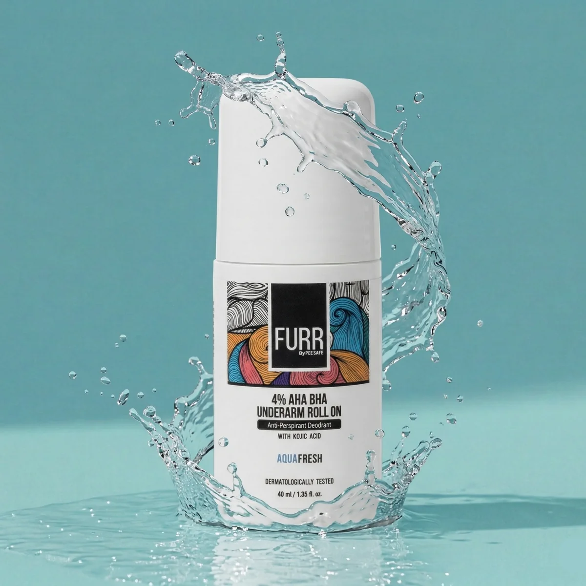 Pee Safe-FURR 4% AHA BHA Underarm Roll On-Aqua Fresh-40ml