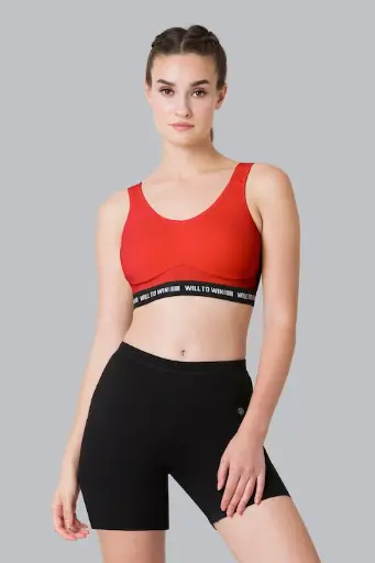 [44006-TOMATO RED-L] Van Heusen Proactive Women Tomato Red Anti Bacterial Wireless Sports Bra