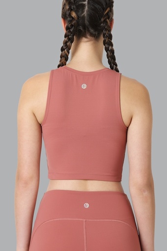 Van Heusen Proactive Elite Women Seek Rose Solid Moderate Compression High Stretch Crop Top