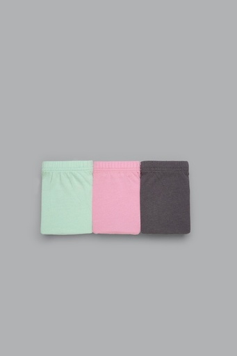 Van Heusen Girls Assorted Pack of 3 Solid Ultra Soft No Marks Waistband Hipster Panty 