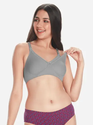 Vstar-Emma Moulded Feeding Bra-Cool Grey