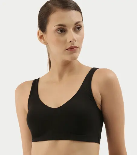  Enamor-Easy Slip-On and Back Keyhole Women's Cotton Everyday Beginner's Bra - Padded, Wirefree, Full Coverage - A106 