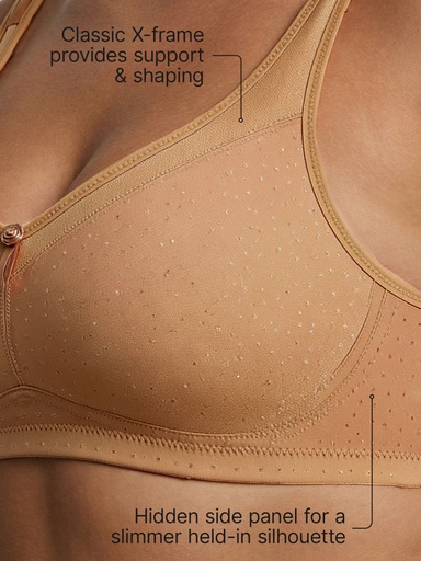 Enamor Hidden X-Frame and Smoothening Women's Full Support Everyday Bra - Jiggle control, Non Padded, Wirefree, Full Coverage 