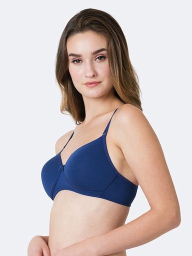 Van Heusen Women Twilight Blue Solid Anti-Bacterial Wireless Bra