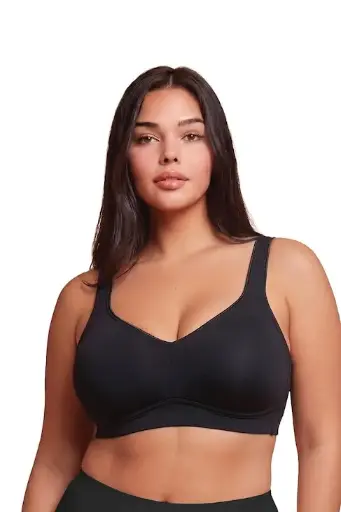 Van Heusen Women Black Solid Plus Size Wireless Minimizer Bra