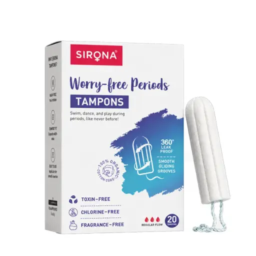 [Regular Flow Tampons- 1 Pack of 20] Sirona-Regular Flow Tampons (1 Pack of 20 Tampons)