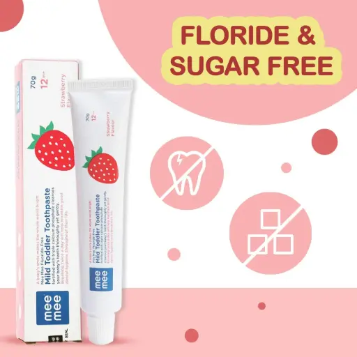 Mee Mee-Fluoride-Free Mild Toddler Toothpaste with Triple Calcium