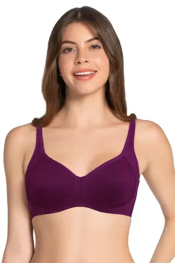  Amante-Cool Contour Non-padded Non-wired Support Bra - Plum Caspia 