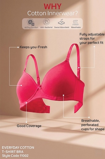 Van Heusen Women Bright Rose Solid Anti-Bacterial Wireless Bra