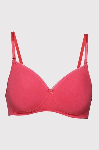 Van Heusen Women Coral Solid Anti Bacterial Wireless Bra