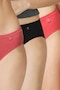 Van Heusen Women Dark Assorted Solid Pack of 3 Solid Anti Bacterial No Marks Waistband Bikini Panty 