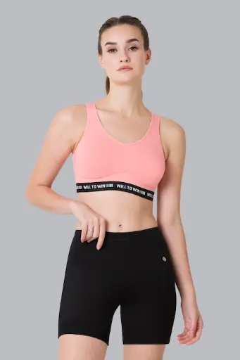 Van Heusen Proactive Women Geranium Pink Anti Bacterial Wireless Sports Bra