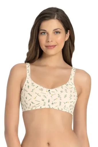  Amante Magic Shaper Non Padded Non Wired Support Bra - Pearled Ivory Print