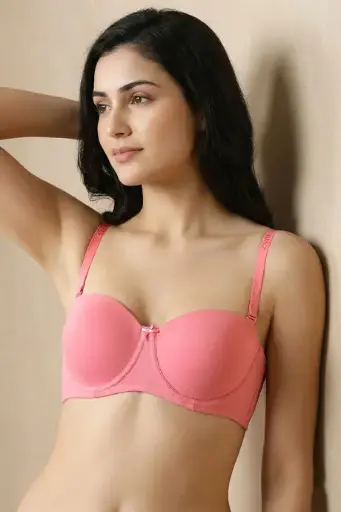 Zivame-Padded Wired 3/4Th Coverage Multiway Bra-Coral