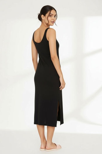  Zivame Knit Cotton Kurti Slip - Black