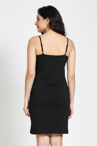  Zivame Knit Cotton Kurti Slip -Short-Black