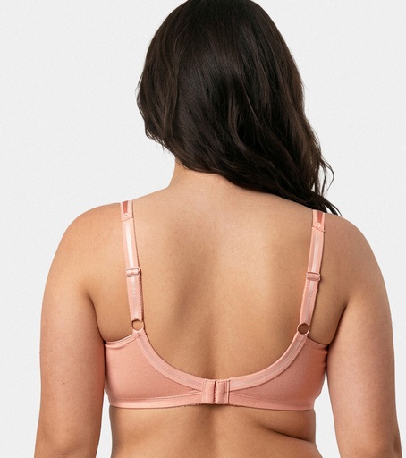 Enamor-Full Support Super Lift Women's Cotton Everyday Minimizer Bra - Non Padded, Wirefree, Full Coverage Bra (Peach Blush)
