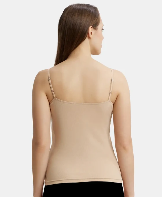 Super Combed Cotton Rib Camisole With Adjustable straps-Skin